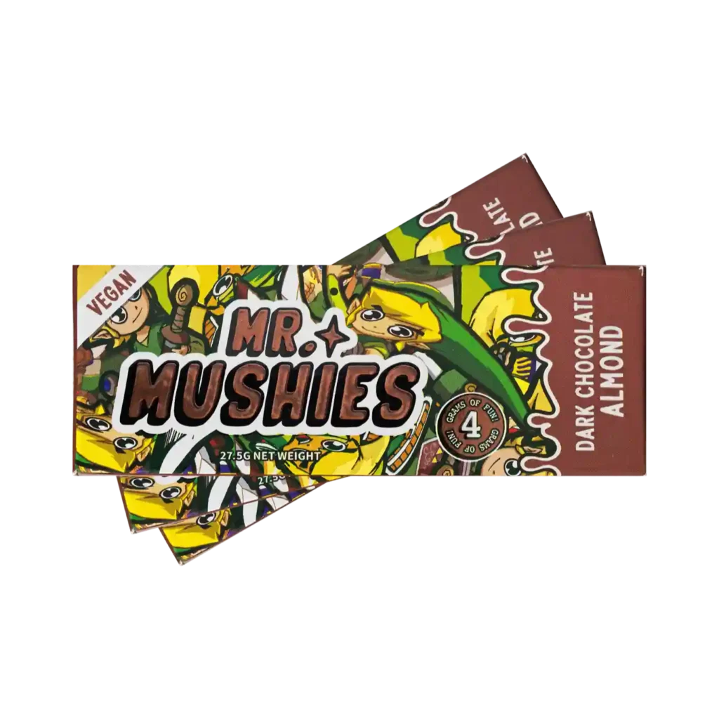 Dark Chocolate Almond magic mushroom chocolate bar by Mr. Mushies