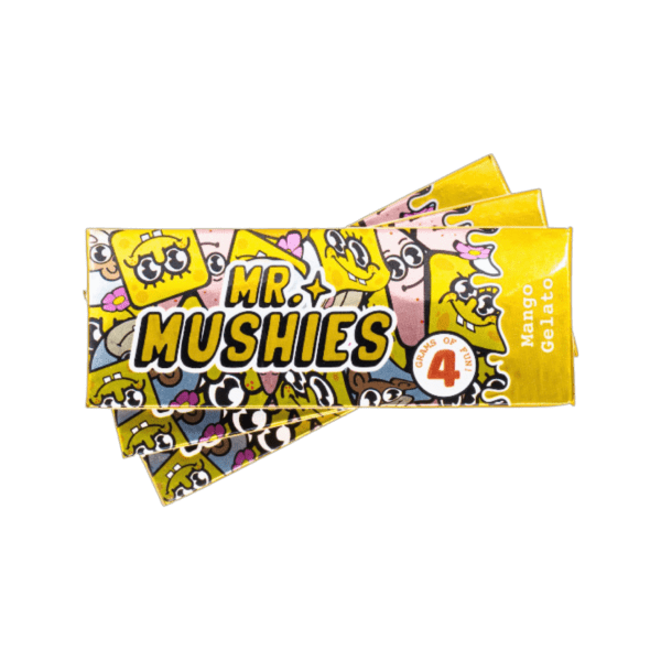 Mango Gelato magic mushroom chocolate bar by Mr. Mushies