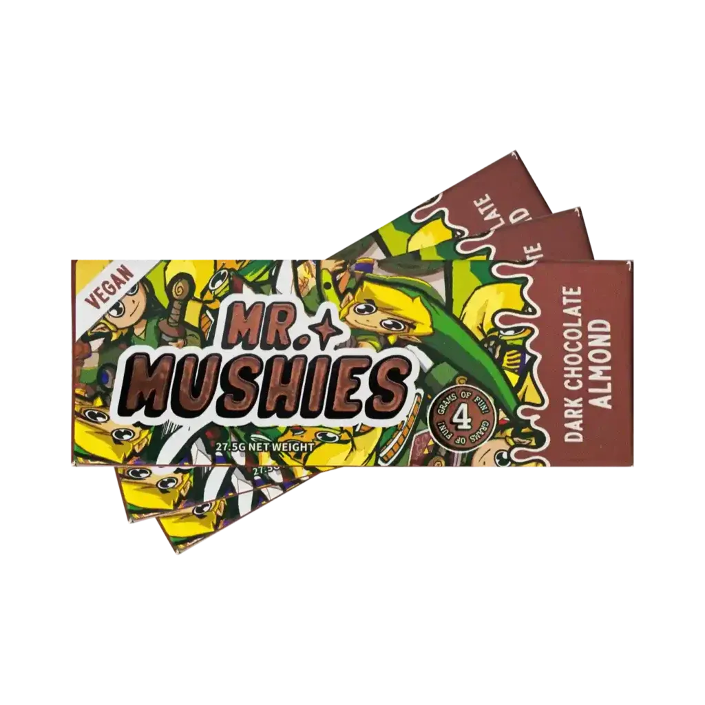 Dark Chocolate Almond magic mushroom chocolate bar by Mr. Mushies
